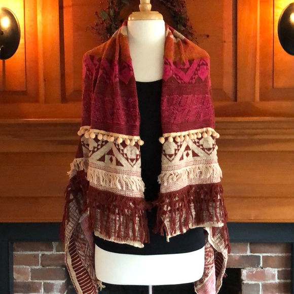 Anthropologie Sweaters - Anthropologie Pompom and Fringe Sweater Vest